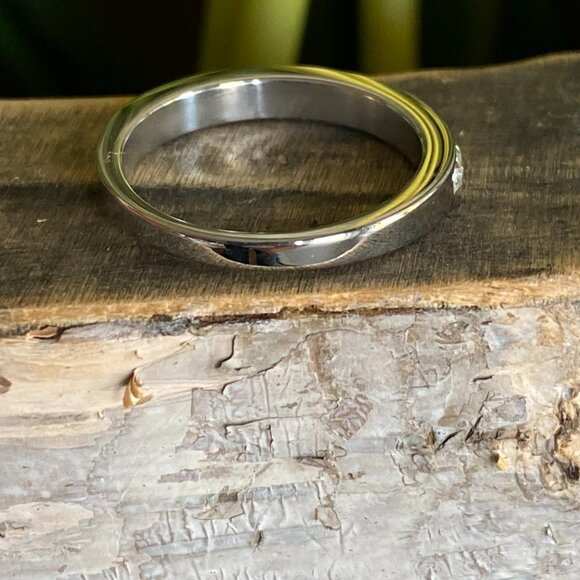 Crystal Semi Eternity Ring Rhodium Plated - Picture 3 of 6